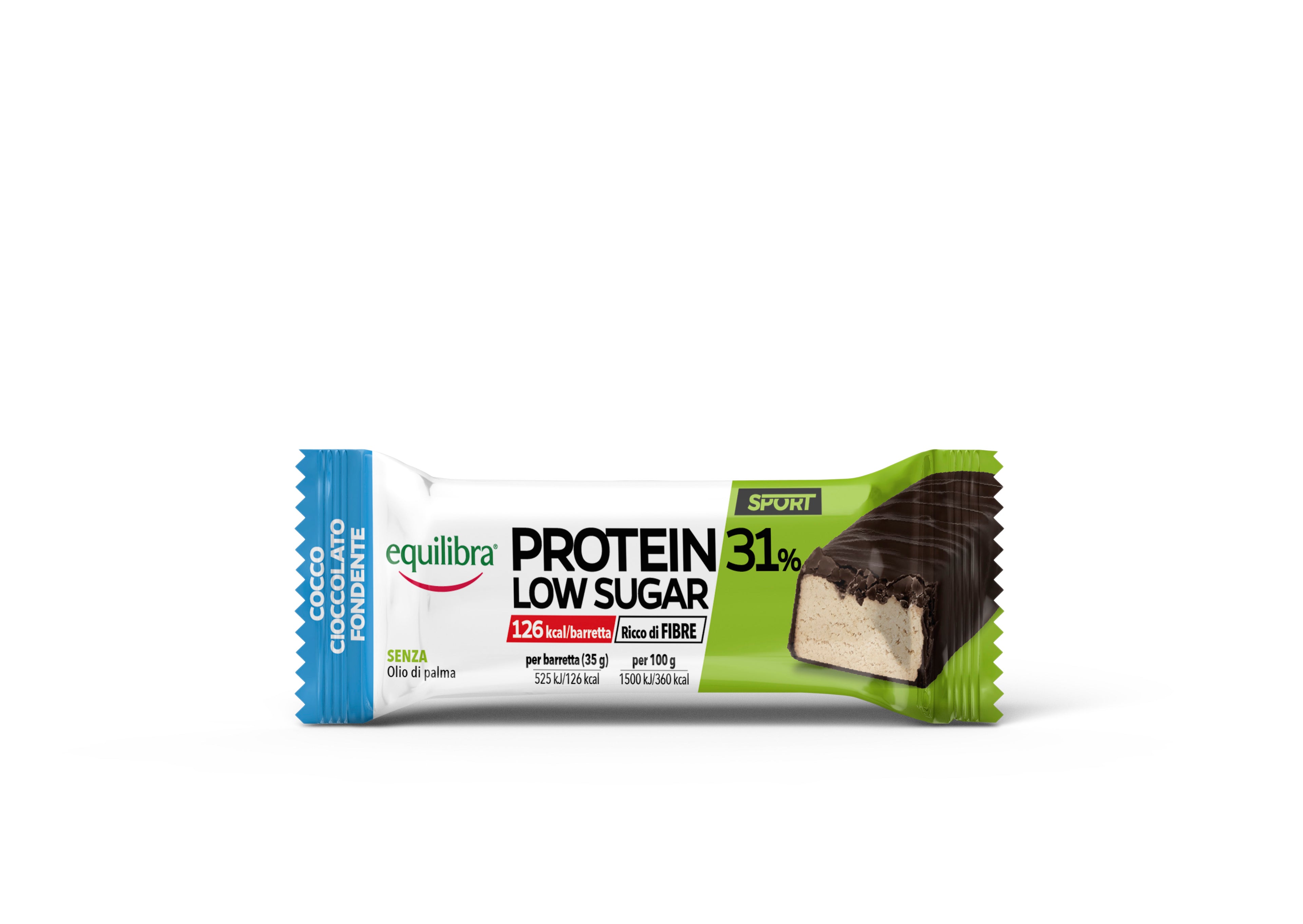 Barrette x 24 Protein 31% Low Sugar Cocco Cioccolato Fondente