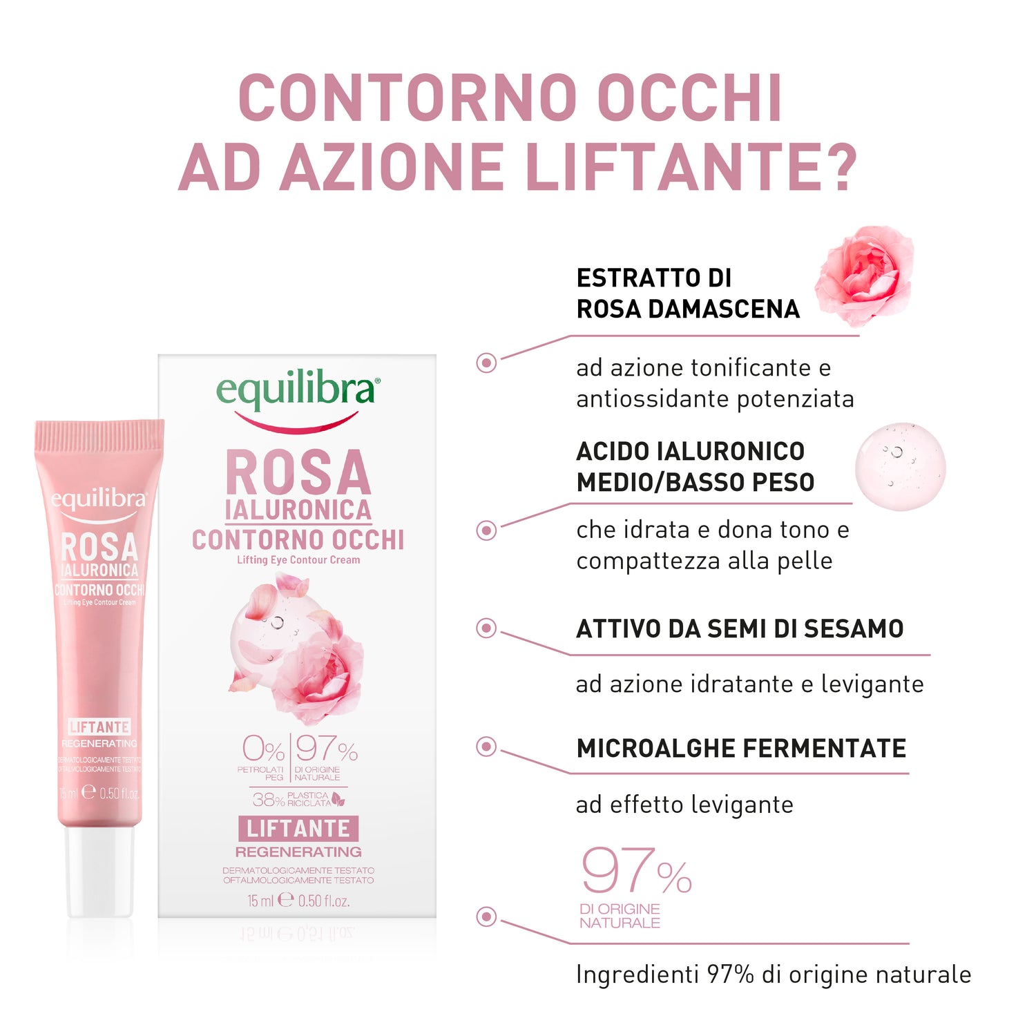 Contorno Occhi liftante Rosa Ialuronica