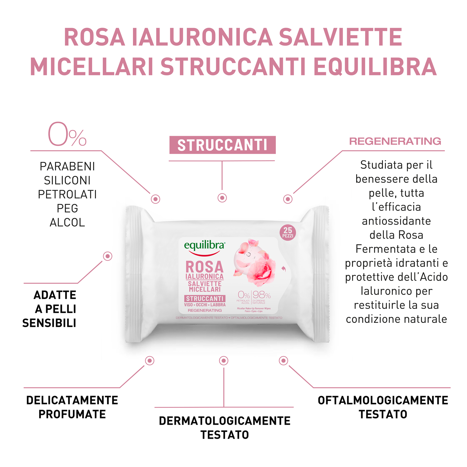 Salviette Micellari Rosa Ialuronica