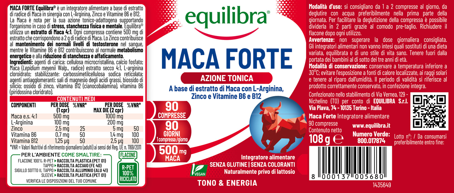 Integratore Maca Forte per il tono e il vigore fisico