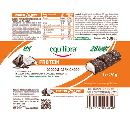 Barrette x 20 Protein Pleasure Crock Cocco &amp; Cioccolato Fondente