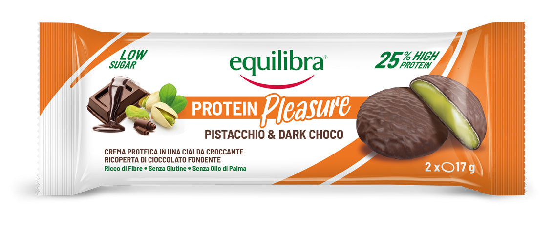 Barrette x 24 Protein Pleasure Dobloni Pistacchio &amp; Cioccolato Fondente