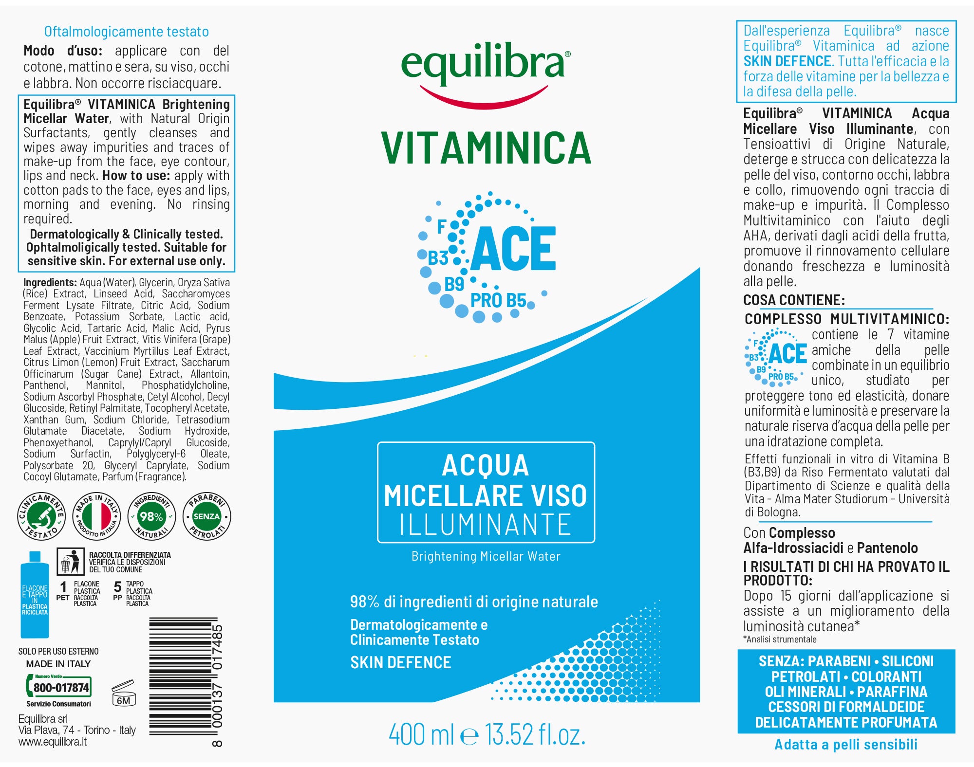 Acqua Micellare Viso Illuminante