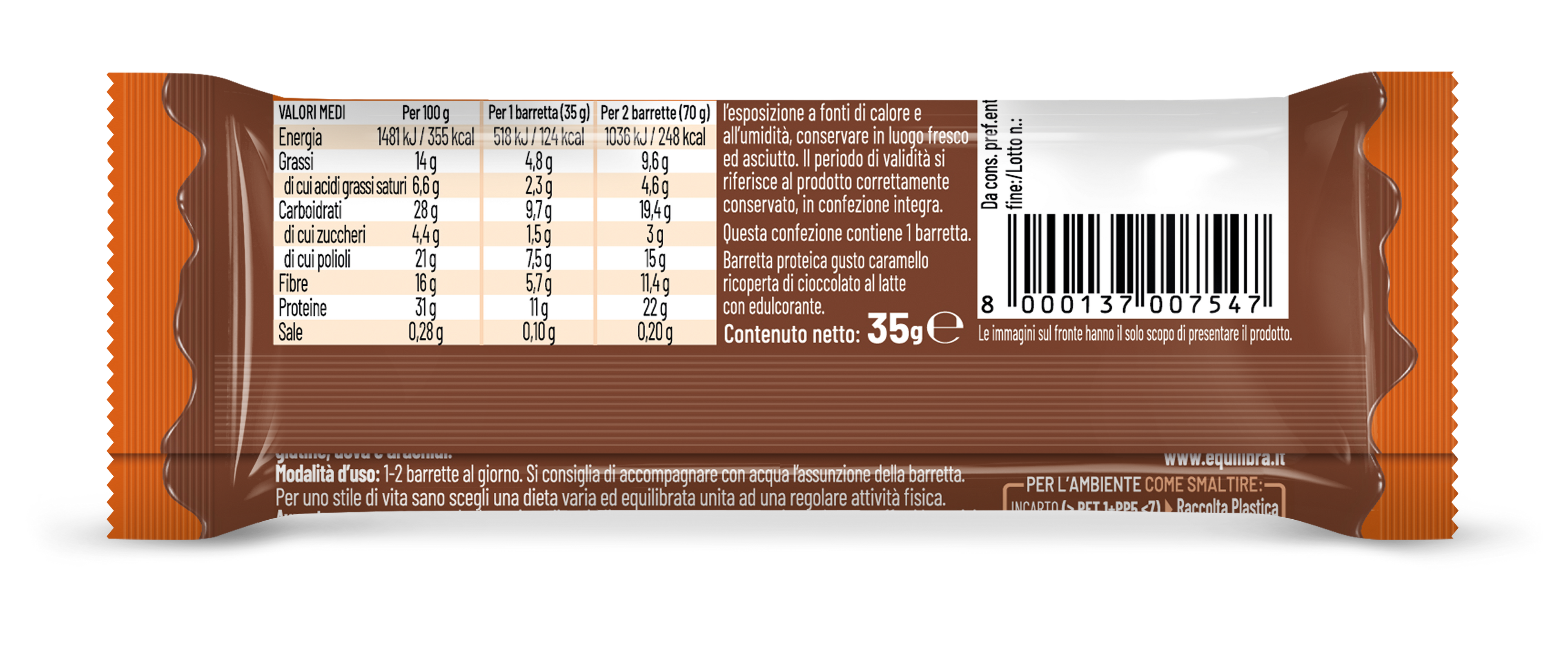 Barrette x 15 Protein 31% Low Sugar Caramel