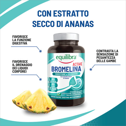 Integratore Bromelina Active per la digestione e il drenaggio