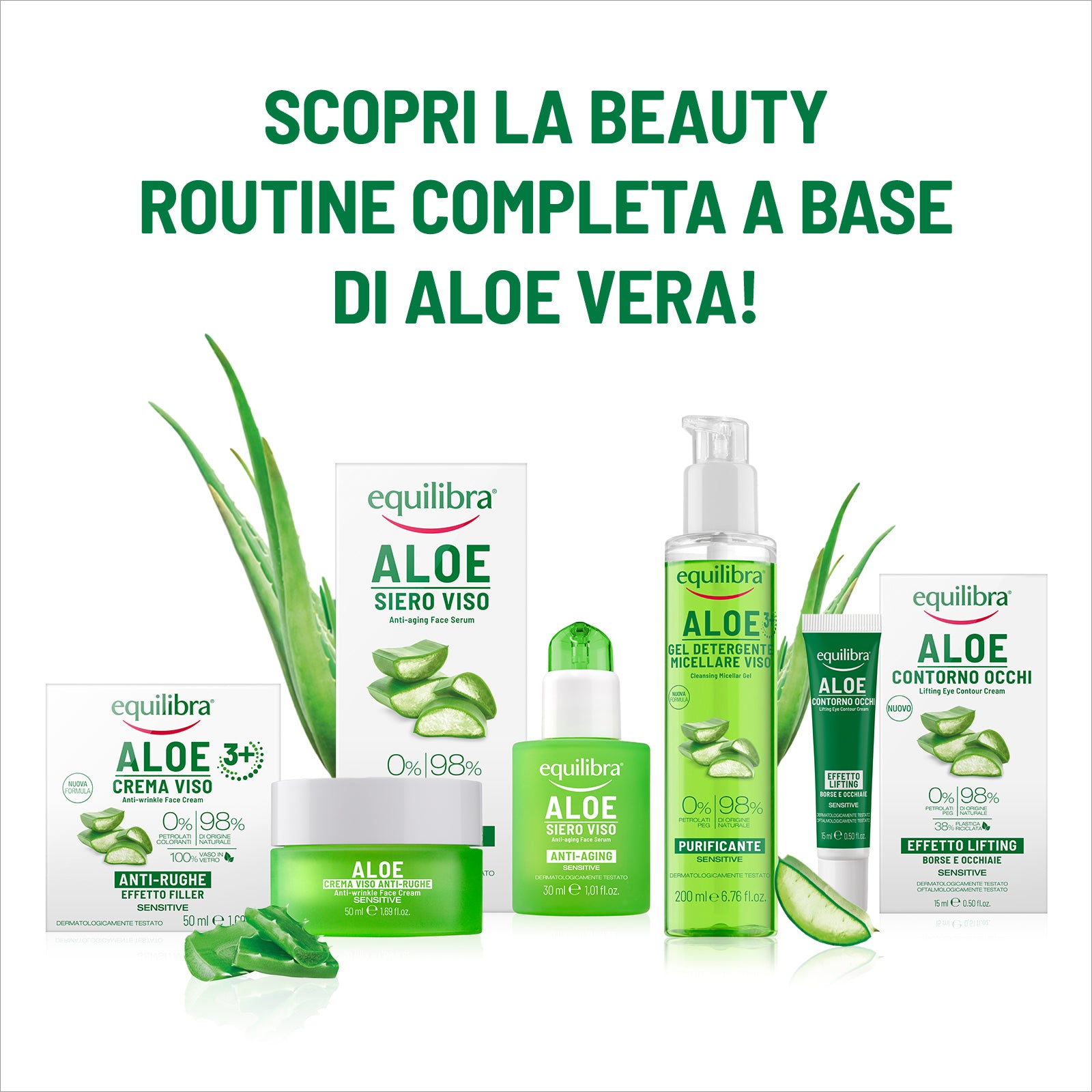 Crema viso Aloe idratante per pelli sensibili