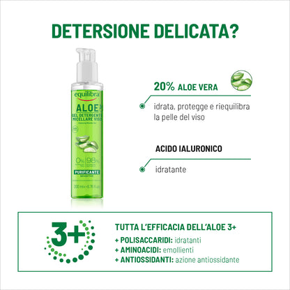 Gel Detergente Micellare Viso Aloe