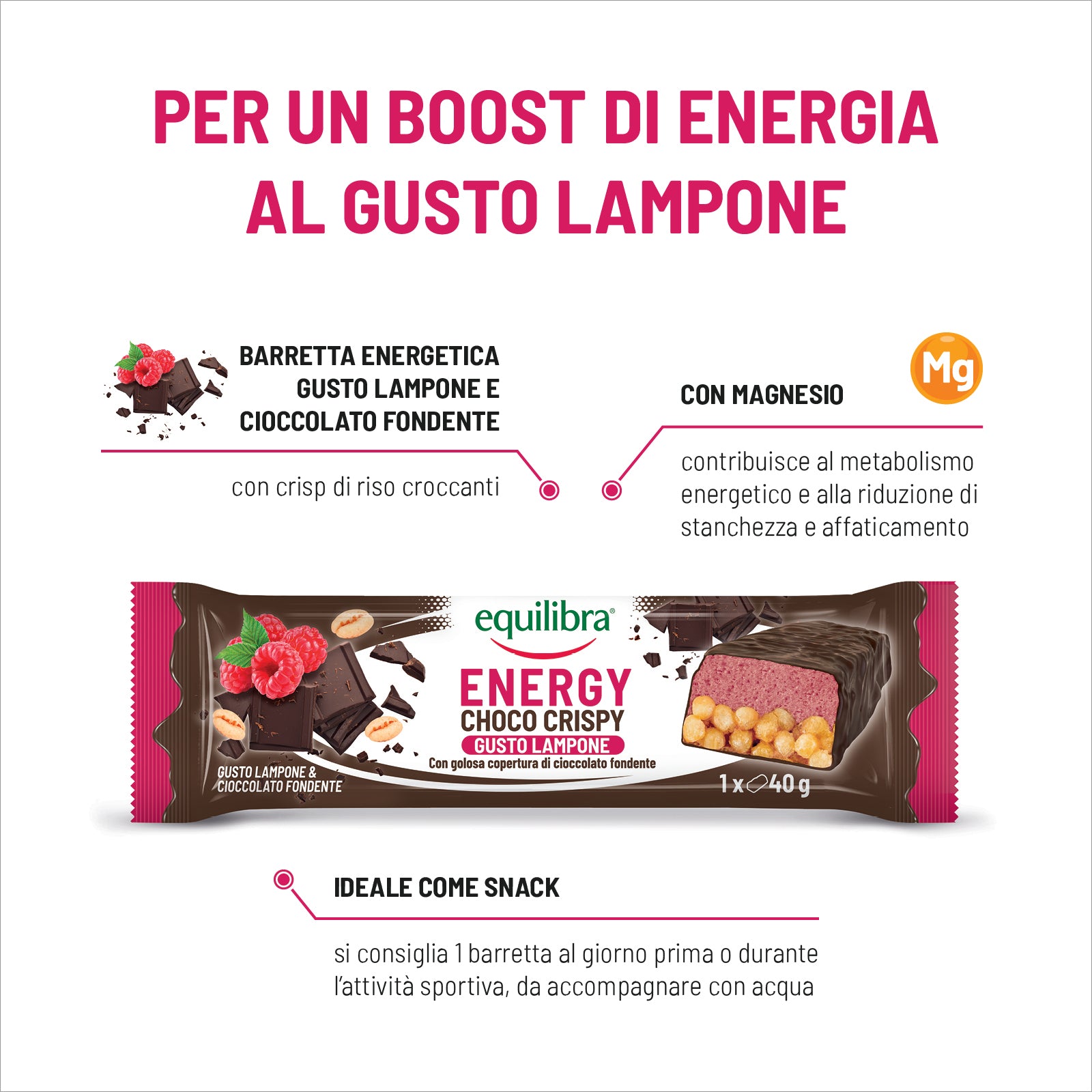 Barretta Energy Lampone e Cioccolato Fondente