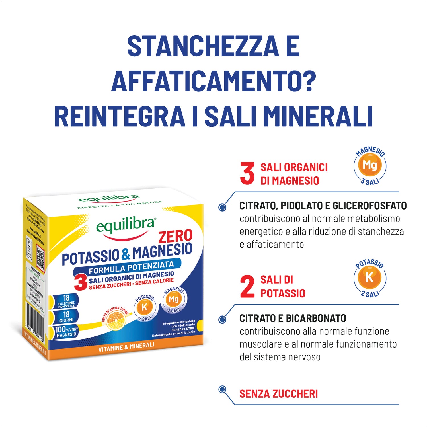 Potassio e Magnesio Zero 3 Formula Potenziata