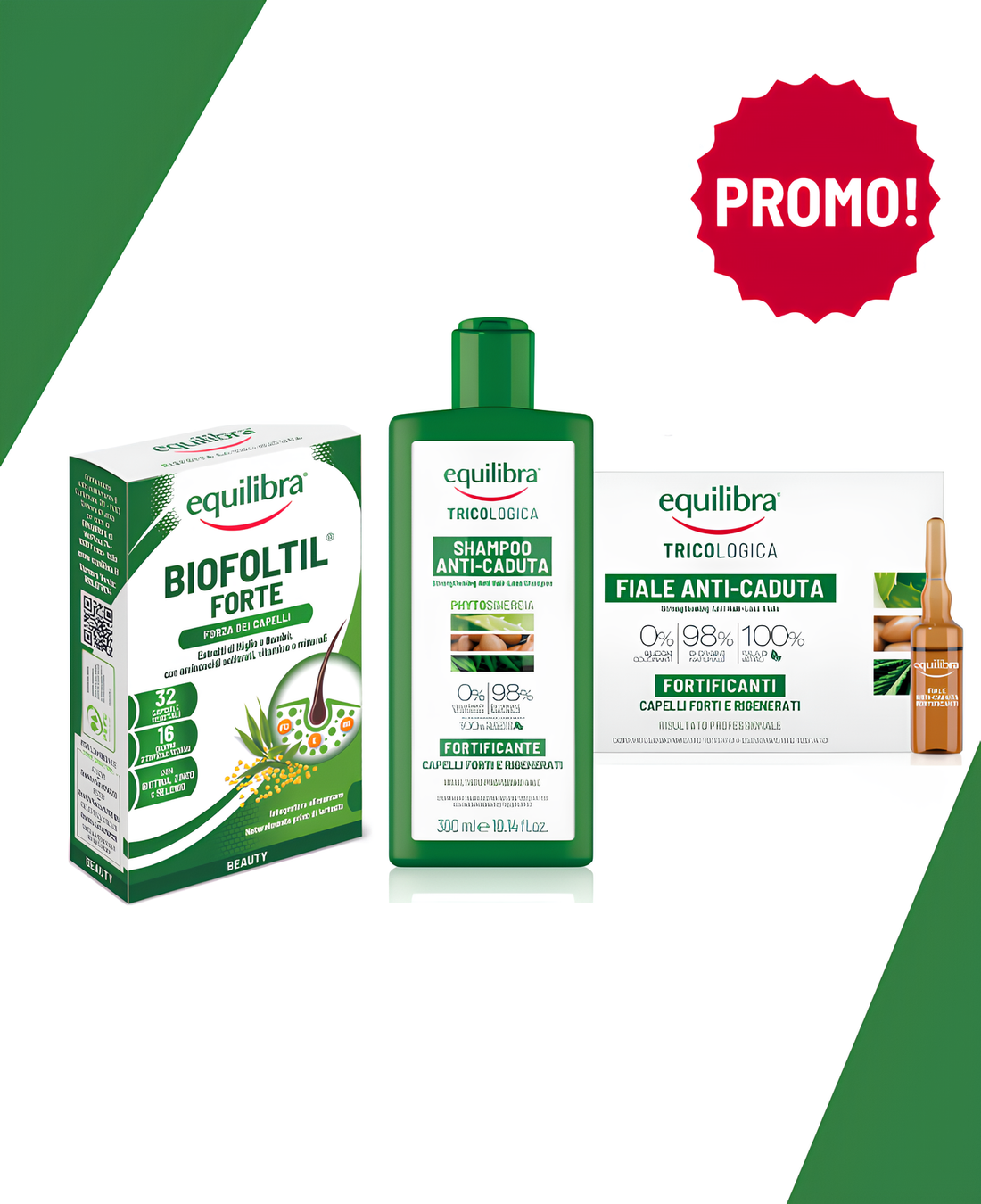 BUNDLE CAPELLI: SHAMPOO, FIALE, BIOFOLTIL